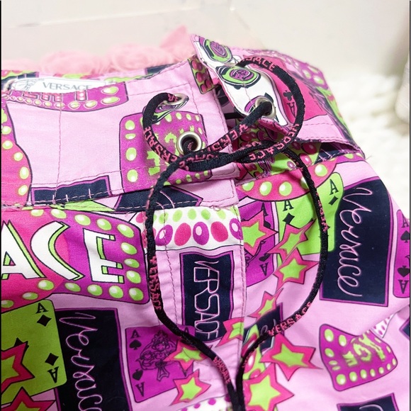 Authentic Versace RARE NWT Vintage Y2K Pink Vegas Star Mini Skirt - Picture 4 of 12